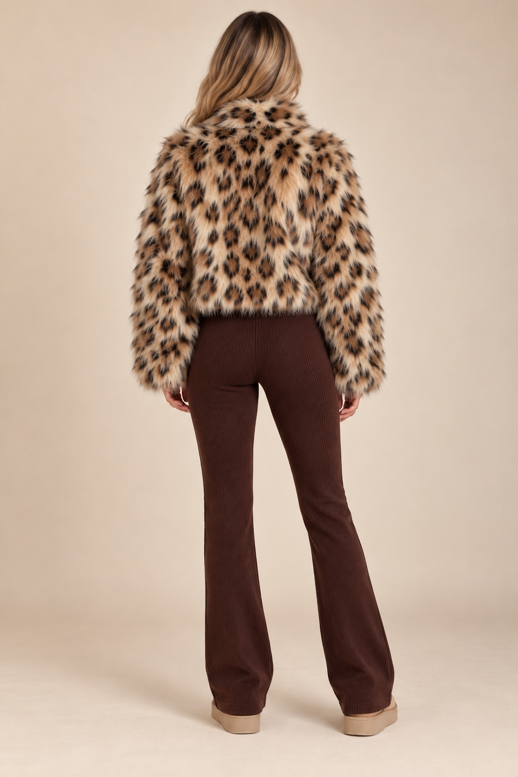 Léophine Leopard Faux-Fur Jacket