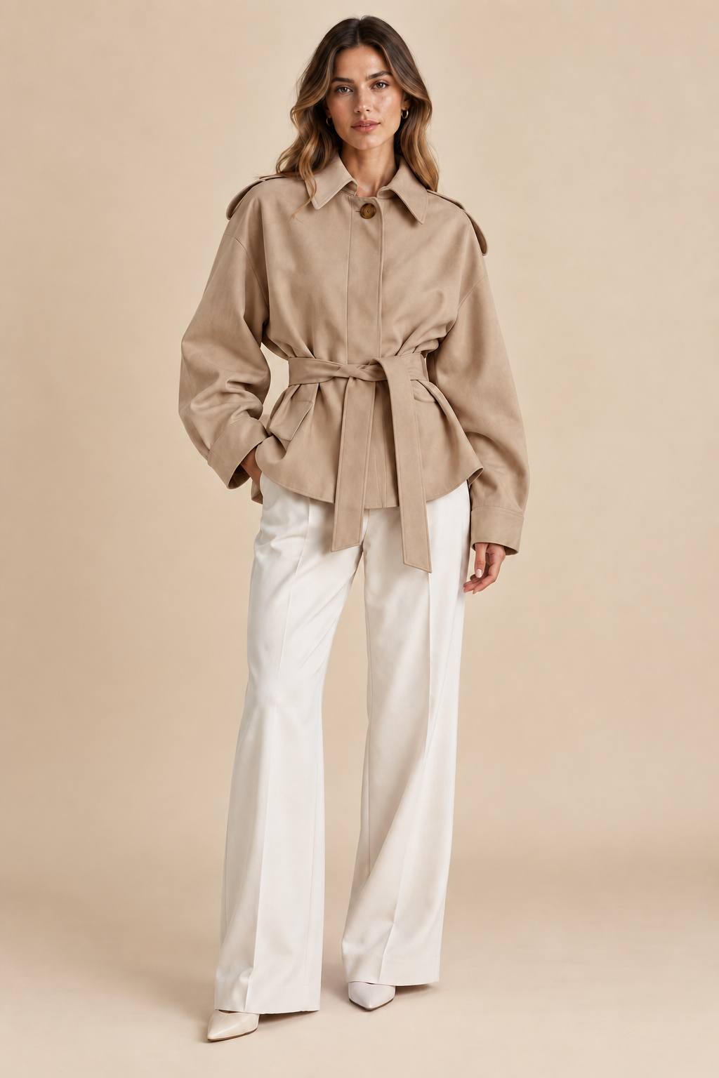 Celeste Belted Suede Jacket