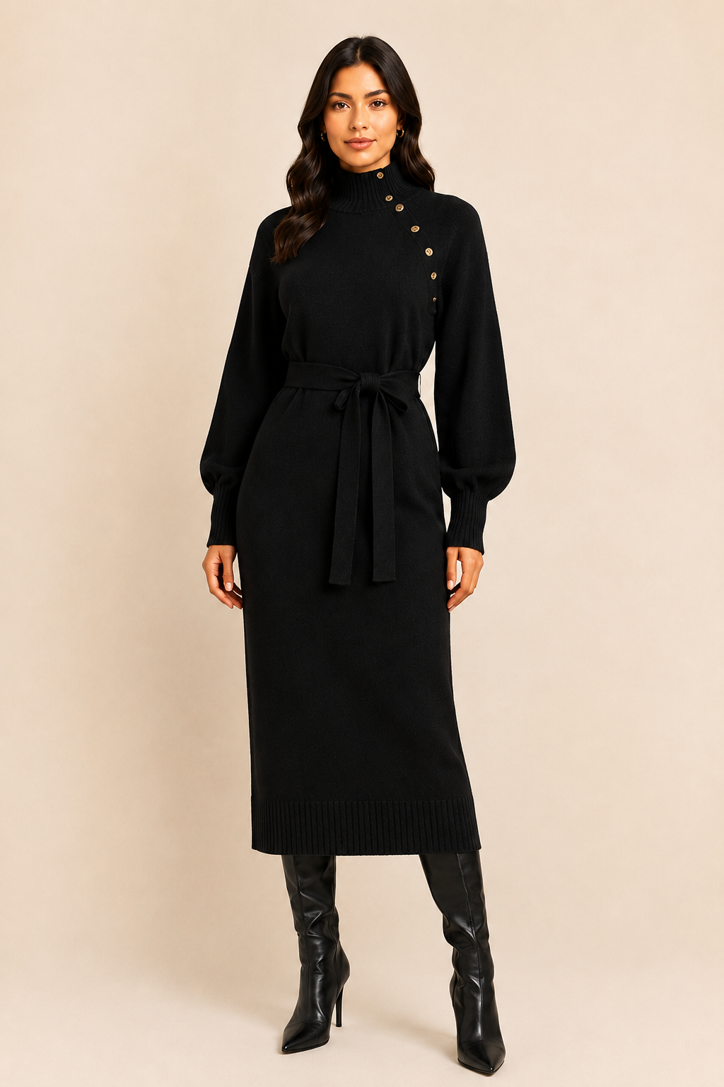 Valéa Belted Knit Dress