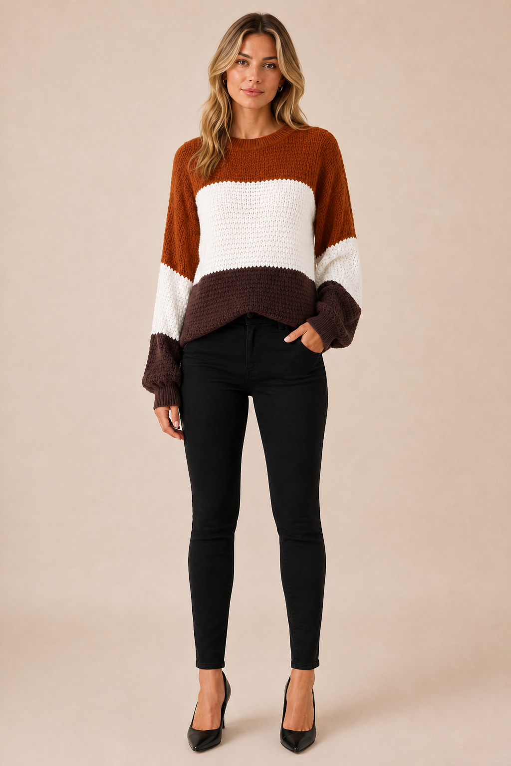Maréva Colorblock Knit Sweater