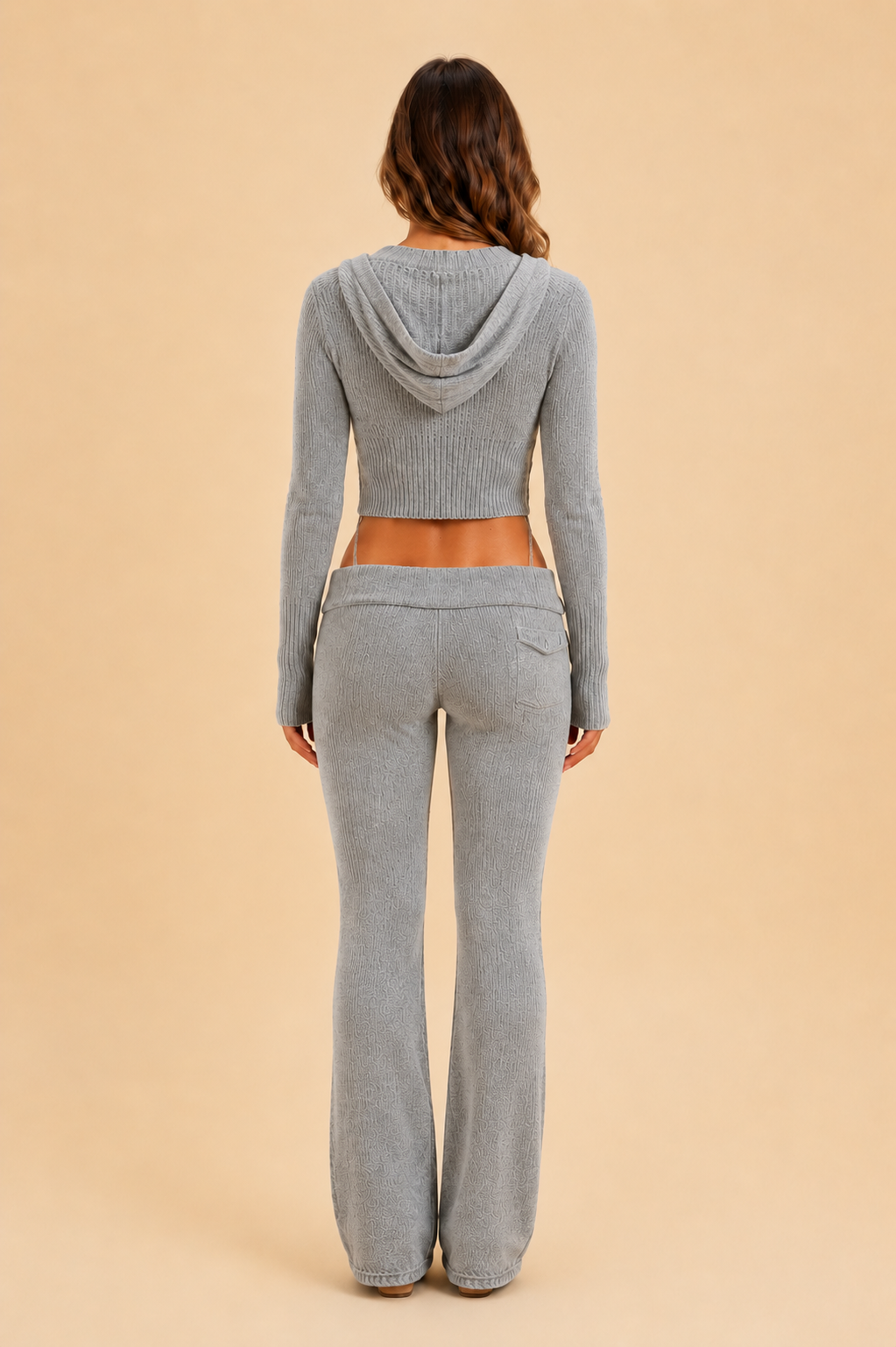 Arielle Zip-Hood Knit Cardigan