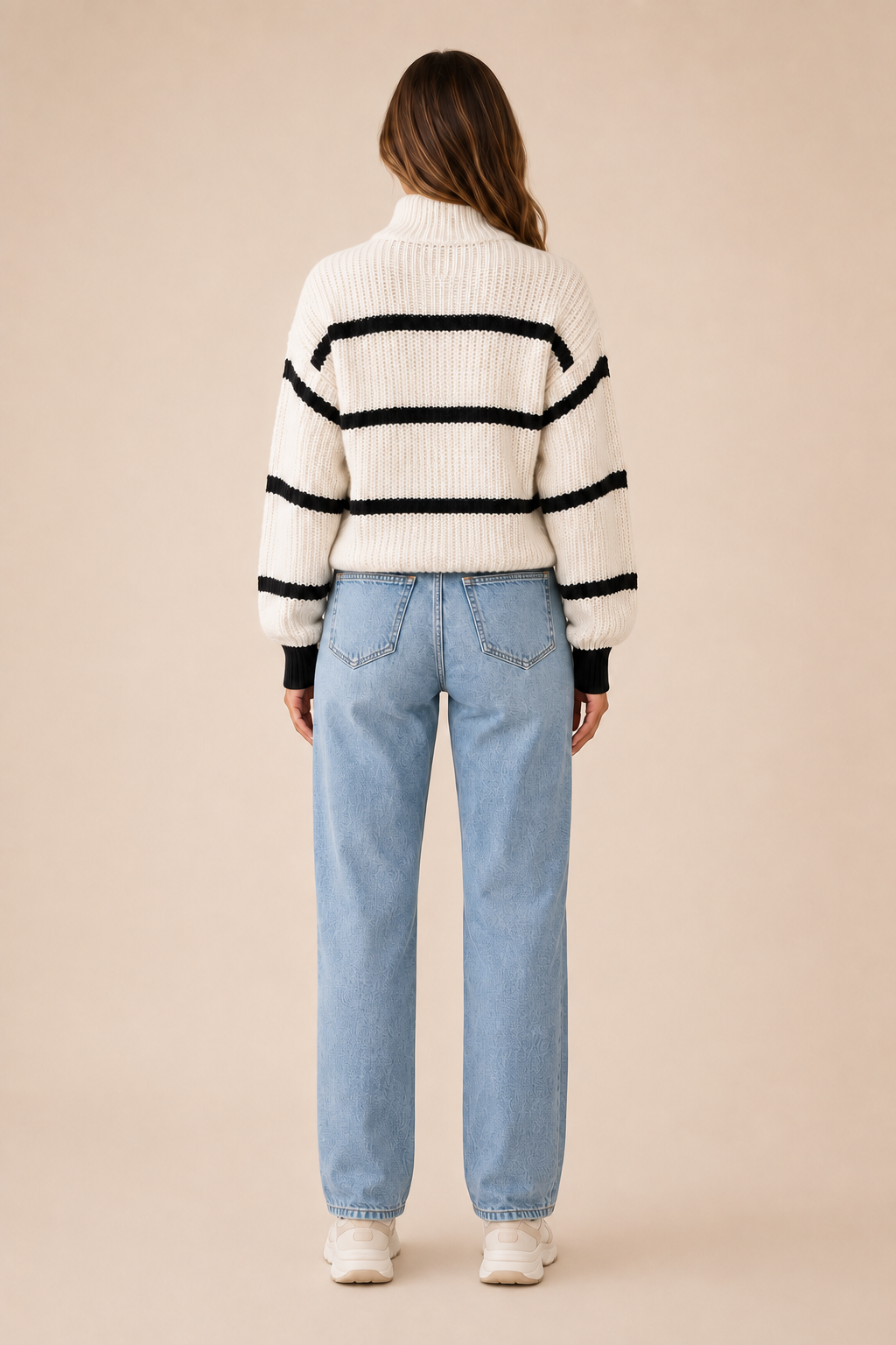 Céleste Striped Turtleneck Knit